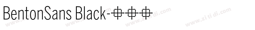 BentonSans Black字体转换